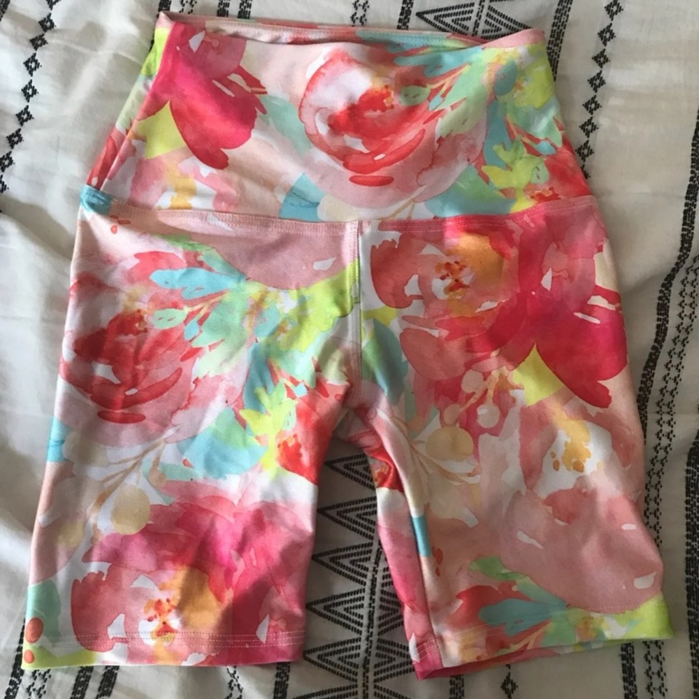 Floral yoga workout  shorts